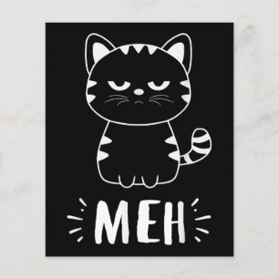 Meowy Cat Lovers Women Girls Meh Cat - Funny Cat