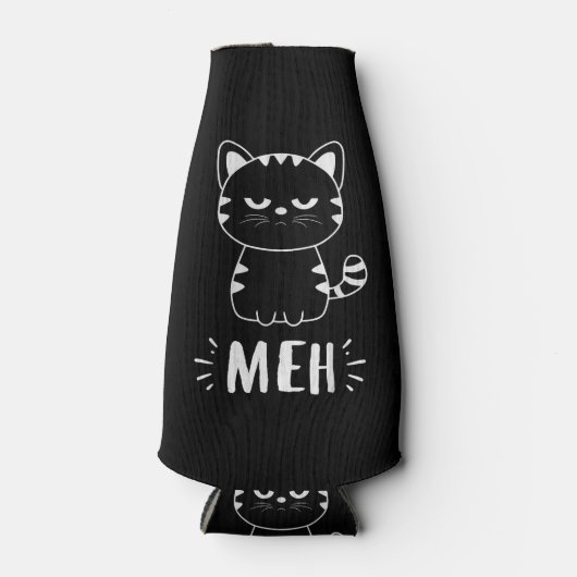 Meowy Cat Lovers Women Girls Meh Cat - Funny Cat Flaschenkühler (Vorderseite)