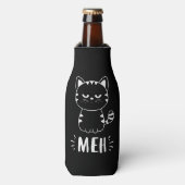 Meowy Cat Lovers Women Girls Meh Cat - Funny Cat Flaschenkühler (Flaschenvorderseite)
