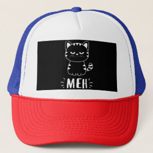 Meowy Cat Lovers Women Girls Meh Cat - Funny Cat Truckerkappe