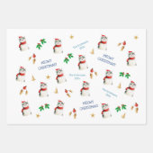 Meowy Cat Niedlich Personalisierte Weihnachten Geschenkpapier Set (Vorderseite)