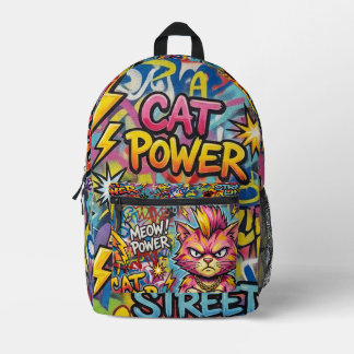Meowy Cat Power Rucksack - Street Life Cat Geschen