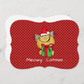 Meowy Catmas 5" x 7" Standard weiß Env. Inc. Karte (Vorne/Hinten)