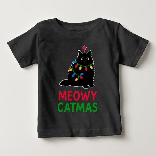 Meowy Catmas Baby T-shirt (Vorderseite)