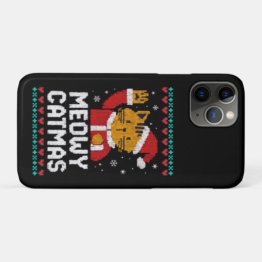 Meowy Catmas Case-Mate iPhone Hülle (Rückseite (Horizontal))