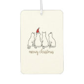 Meowy Catmas Cat Christmas Cute Kitten Cats Santa Autolufterfrischer (Vorderseite)