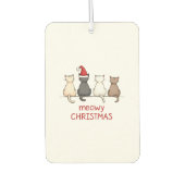 Meowy Catmas Cat Christmas Cute Kitten Cats Santa Autolufterfrischer (Vorderseite)