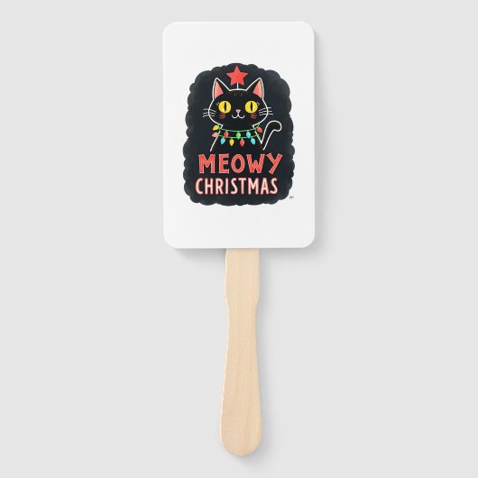Meowy Catmas Cat Christmas Cute Kitten Cats Santa Fächer (Vorderseite)