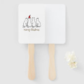 Meowy Catmas Cat Christmas Cute Kitten Cats Santa Fächer (Vorne und Hinten)