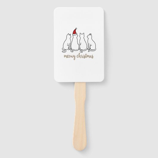 Meowy Catmas Cat Christmas Cute Kitten Cats Santa Fächer (Vorderseite)