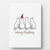 Meowy Catmas Cat Christmas Cute Kitten Cats Santa  Fotoplatte (Vorderseite)