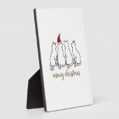 Meowy Catmas Cat Christmas Cute Kitten Cats Santa  Fotoplatte (Seite)