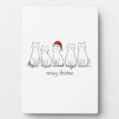 Meowy Catmas Cat Christmas Cute Kitten Cats Santa  Fotoplatte (Vorderseite)