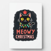 Meowy Catmas Cat Christmas Cute Kitten Cats Santa  Fotoplatte (Vorderseite)