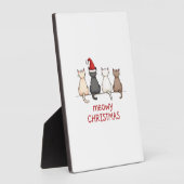 Meowy Catmas Cat Christmas Cute Kitten Cats Santa  Fotoplatte (Seite)
