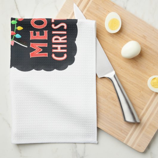 Meowy Catmas Cat Christmas Cute Kitten Cats Santa Geschirrtuch (Viertel Falte)