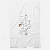 Meowy Catmas Cat Christmas Cute Kitten Cats Santa Geschirrtuch (Vertikal)