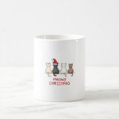 Meowy Catmas Cat Christmas Cute Kitten Cats Santa Kaffeetasse (Mittel)