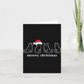 Meowy Catmas Cat Christmas Cute Kitten Cats Santa Karte (Vorderseite)