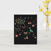 Meowy Catmas Cat Christmas Cute Kitten Cats Santa  Karte (Gelbe Blume)