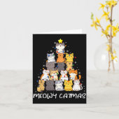 Meowy Catmas Cat Christmas Tree Merry Catmas Boys Karte (Gelbe Blume)