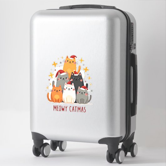 Meowy Catmas Cat Christmas Tree Xmas (1) Aufkleber (Koffer)