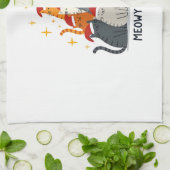 Meowy Catmas Cat Christmas Tree Xmas (4) Geschirrtuch (Gefaltet)