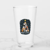 Meowy Catmas Cat Christmas Tree Xmas Girls Boys Fu Glas (Vorderseite)