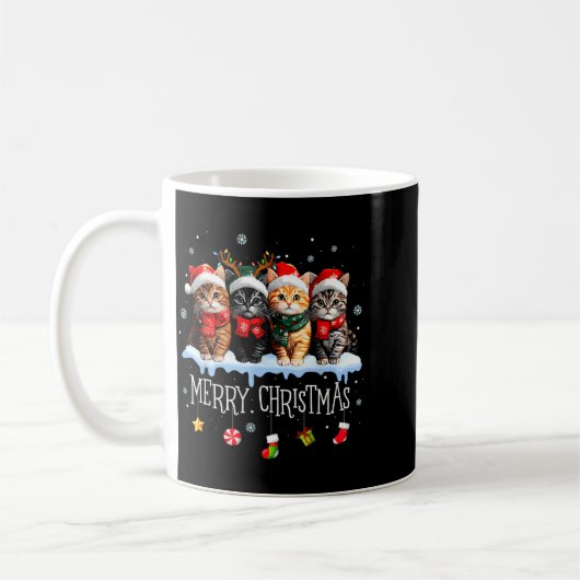Meowy Catmas Cat Christmas Tree Xmas Girls Boys Fu Kaffeetasse (Links)