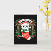 Meowy Catmas Cat Christmas Tree Xmas Girls Boys Fu Karte (Gelbe Blume)