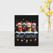 Meowy Catmas Cat Christmas Tree Xmas Girls Boys Fu Karte (Gelbe Blume)