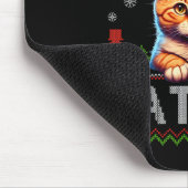 Meowy Catmas Cat Santa Christmas Kitten Xmas Ugly  Mousepad (Ecke)