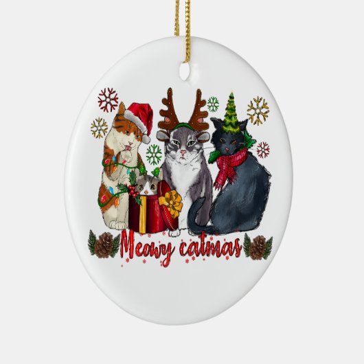 MEOWY CATMAS CHRISTMAS ORNANATION KERAMIK ORNAMENT (Rechts)