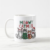 Meowy Catmas Cute Christmas Cats – Funny Holiday Kaffeetasse (Links)