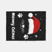 Meowy Catmas Cute Kitten Cats Santa Hat Christmas Fleecedecke (Vorderseite (Horizontal))