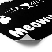 Meowy Catmas Cute Kitten Cats Santa Hat Christmas Poster (Ecke)