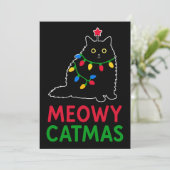 Meowy Catmas Einladung (Stehend Vorderseite)