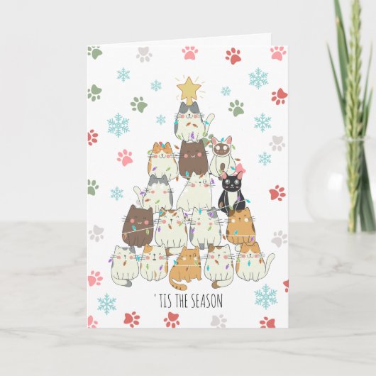 Meowy Catmas Feiertagskarte (Vorderseite)