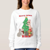 Meowy Catmas, Funny Christmas Cat Sweatshirt (Vorderseite)
