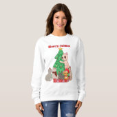 Meowy Catmas, Funny Christmas Cat Sweatshirt (Vorne ganz)