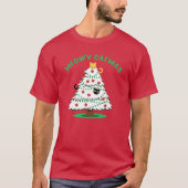 Meowy Catmas | Funny Christmas Tree Cats T-Shirt (Vorderseite)