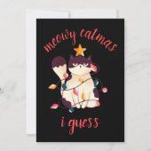 Meowy Catmas Funny Sarcastic Cat Lover Weihnachten (Vorderseite)