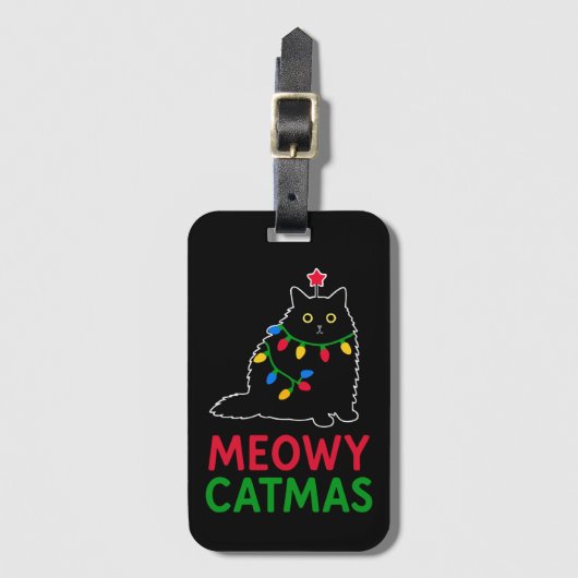 Meowy Catmas Gepäckanhänger (Vorderseite Vertikal)