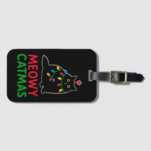 Meowy Catmas Gepäckanhänger (Vorderseite (Horizontal))