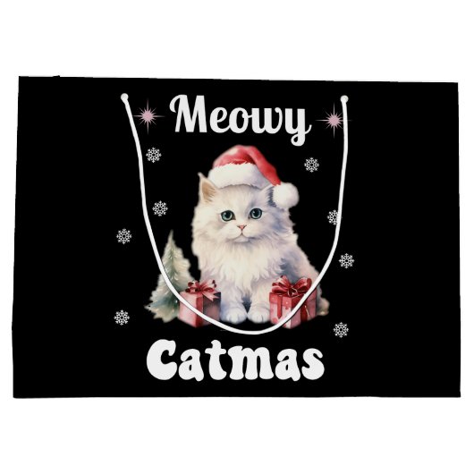 Meowy Catmas Große Geschenktüte (Rückseite)