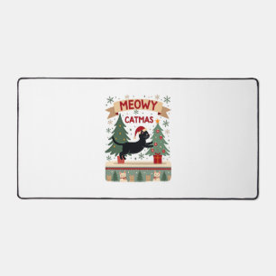 Meowy Catmas, hässlicher Weihnachtspullover, Cat C Schreibtischunterlage