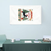 Meowy Catmas, hässlicher Weihnachtspullover, Katze Banner (Messeveranstaltung)