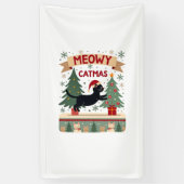 Meowy Catmas, hässlicher Weihnachtspullover, Katze Banner (Vertikal)