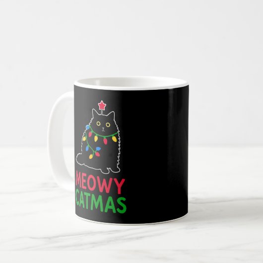 Meowy Catmas Kaffeetasse (Vorderseite Links)
