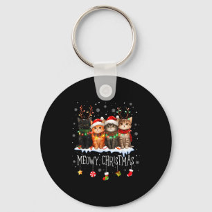 Meowy Catmas Katze Weihnachten Süße Kätzchen Katze Schlüsselanhänger